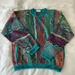 Vintage COOGI Australia 3D Knit Multicolor Sweater